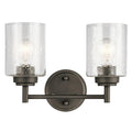 Kichler 45885 Winslow 2 Light 13" Wide Vanity Light Olde Bronze Indoor Lighting Bathroom Fixtures Vanity Light