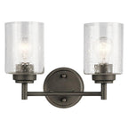 Kichler 45885 Winslow 2 Light 13" Wide Vanity Light Olde Bronze Indoor Lighting Bathroom Fixtures Vanity Light