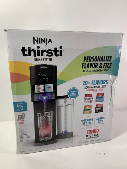 Ninja - Thirsti Sparkling & Still Drink System, Personalize Flavor & Size with Bonus Water Reservoir - Black