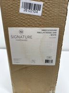 Signature Hardware 447954 Hibiscus 16" Circular Fireclay Vessel Bathroom Sink