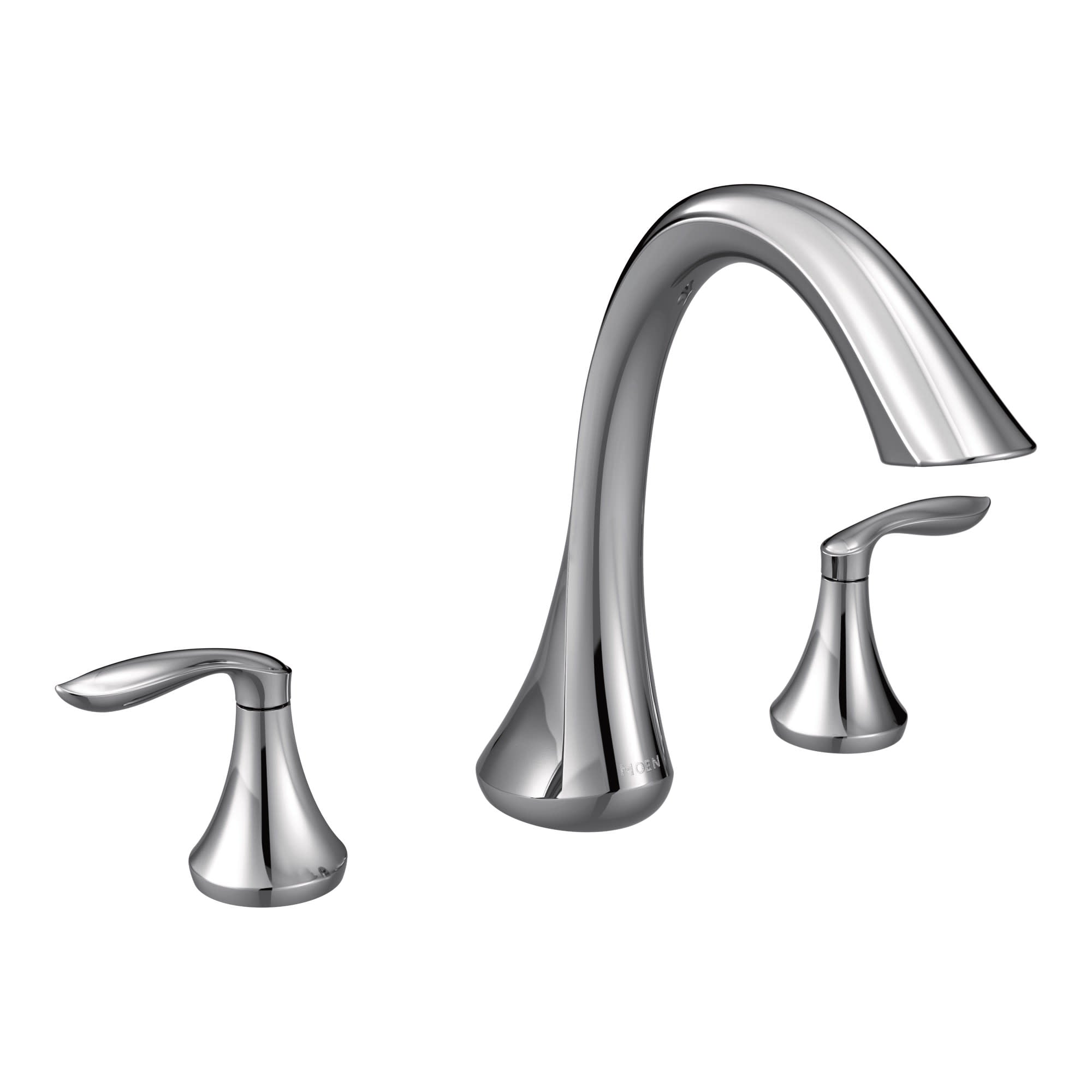 Moen Eva Chrome Two-Handle Deck Mount Roman Tub Faucet Trim Kit Valve Required T943 - *Plumbing