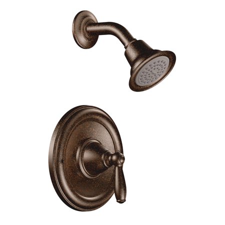 Moen T2152 Single Handle Posi-Temp Pressure Balanced Shower Trim with Shower Head from the Brantford Collection (Less Valve) Oil Rubbed Bronze