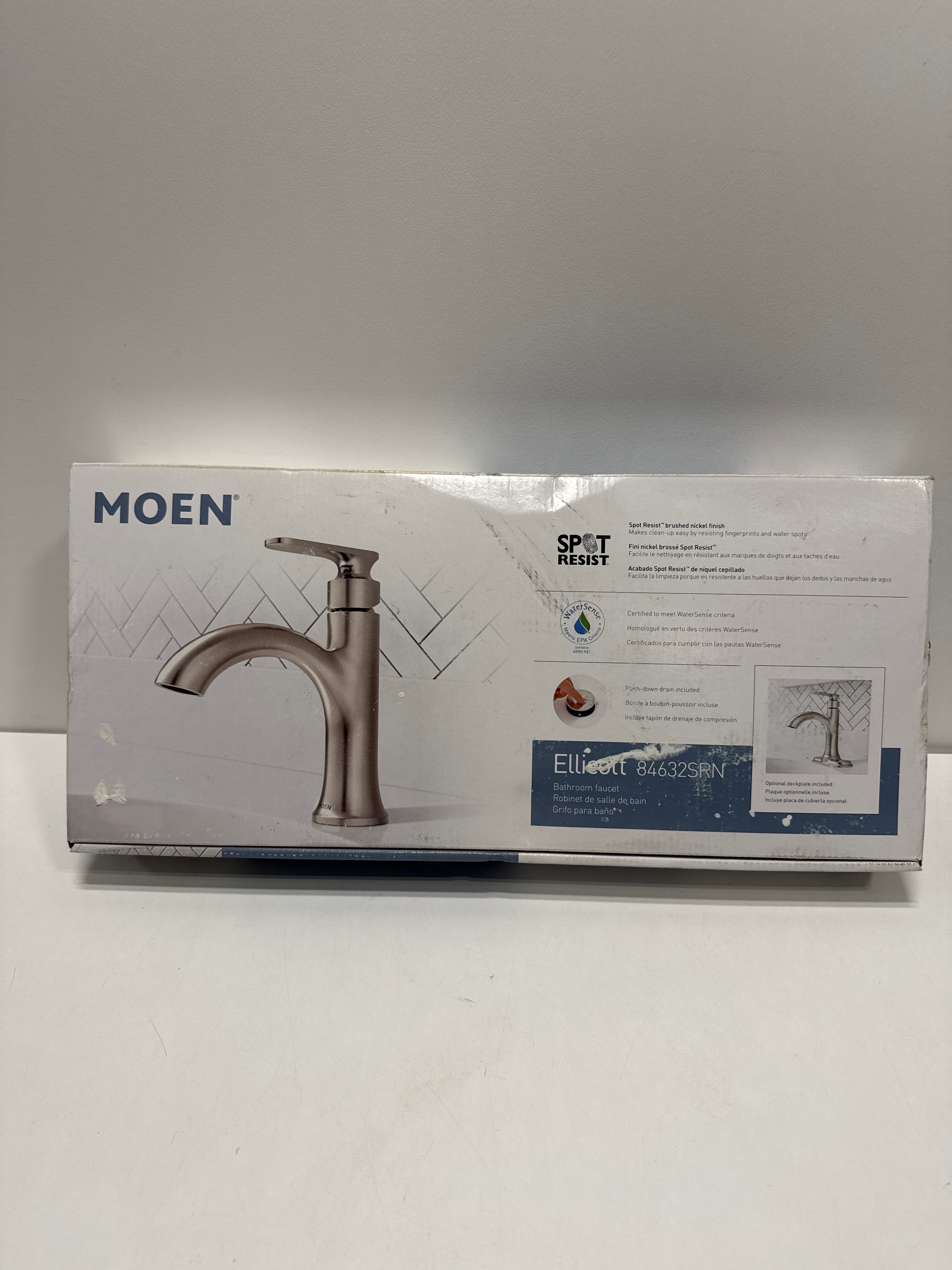 Moen Ellicott Single Handle Bathroom Faucet Brushed Nickel