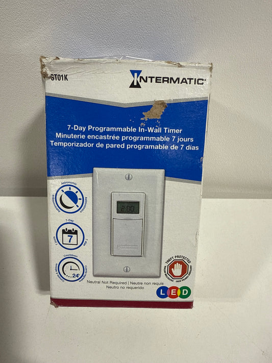 15 Amp 7-Day Indoor in-Wall Astronomic Digital Timer, White