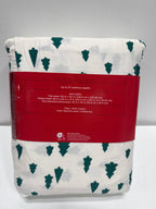 Queen Christmas Holiday Cotton Sateen Sheet Set Tree Scene - Wondershop - *Bedding