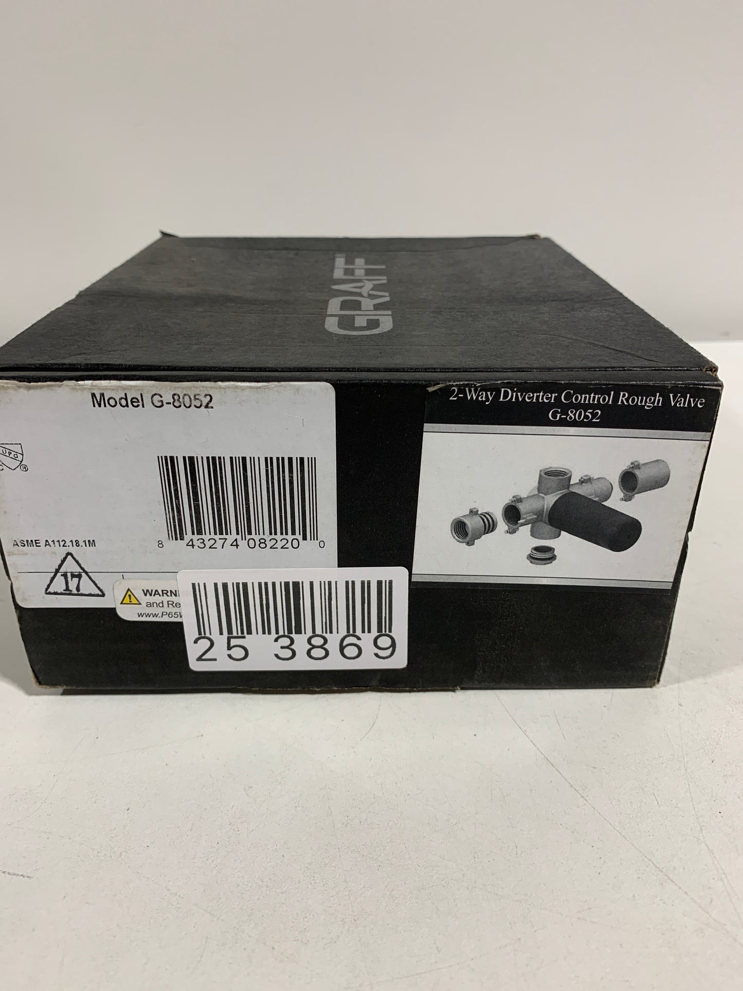Graff G-8052 3/4" Two-Way Diverter Volume Control Rough in Valve