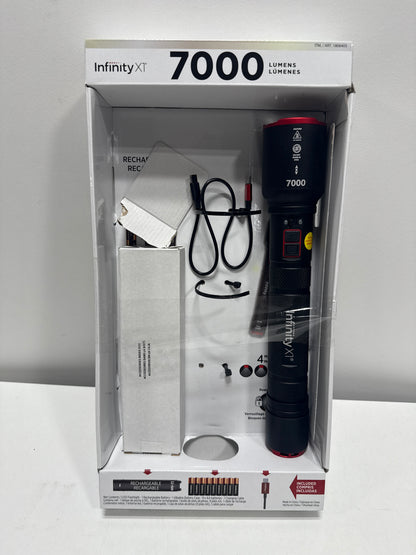 See Desc Infinity X1 7000L Dual Power Rechargeable Flashlight - *Tools Hardware & Misc