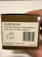Brizo HL60P32 Litze Pressure Balance Valve Trim Lever Handle Brilliance Polished Nickel