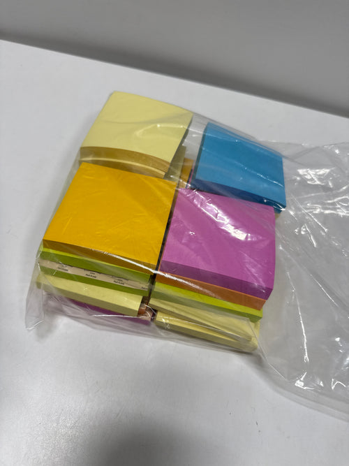 Post-it Notes, 3” x 3”, Assorted Bright Colors, 100 Sheets, 24 Pads
