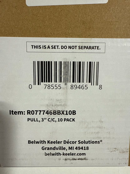 Heritage Designs 3 in. (76 Mm) Center-to-Center Brushed Brass Drawer Pull Bar Pull (10-Pack)