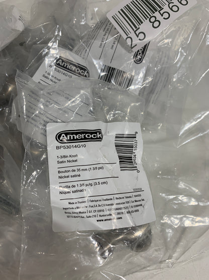 10 x Amerock BP53014 Vaile 1-3/8 Inch Oval Cabinet Knob Satin Nickel Cabinet Hardware Knobs Oval
