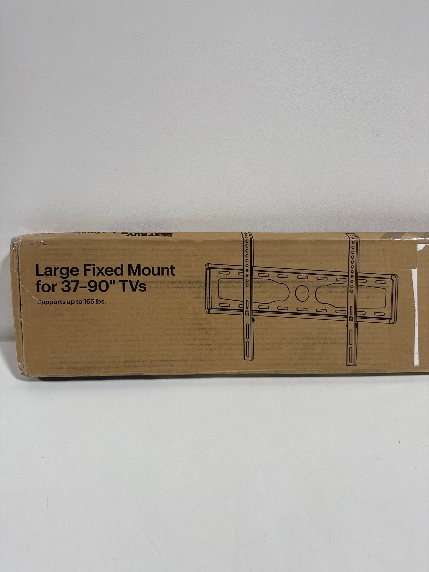 Best Buy Essentials - Fixed TV Wall Mount for Most 37–90" TVs - Black