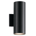Kichler Lighting 12 Inch Tall 2 Light Outdoor Wall Light - 9244BK - Transitional