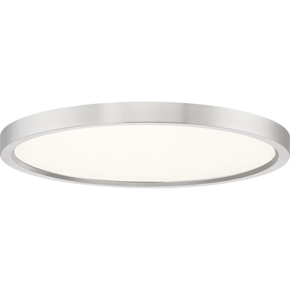 Quoizel OST1715 Outskirts 15" Wide LED Flush Mount Ceiling Fixture Brushed Nickel Indoor