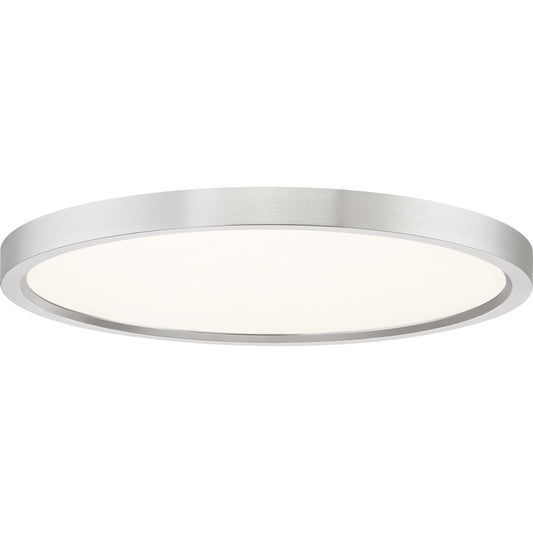 Quoizel OST1715 Outskirts 15" Wide LED Flush Mount Ceiling Fixture Brushed Nickel Indoor