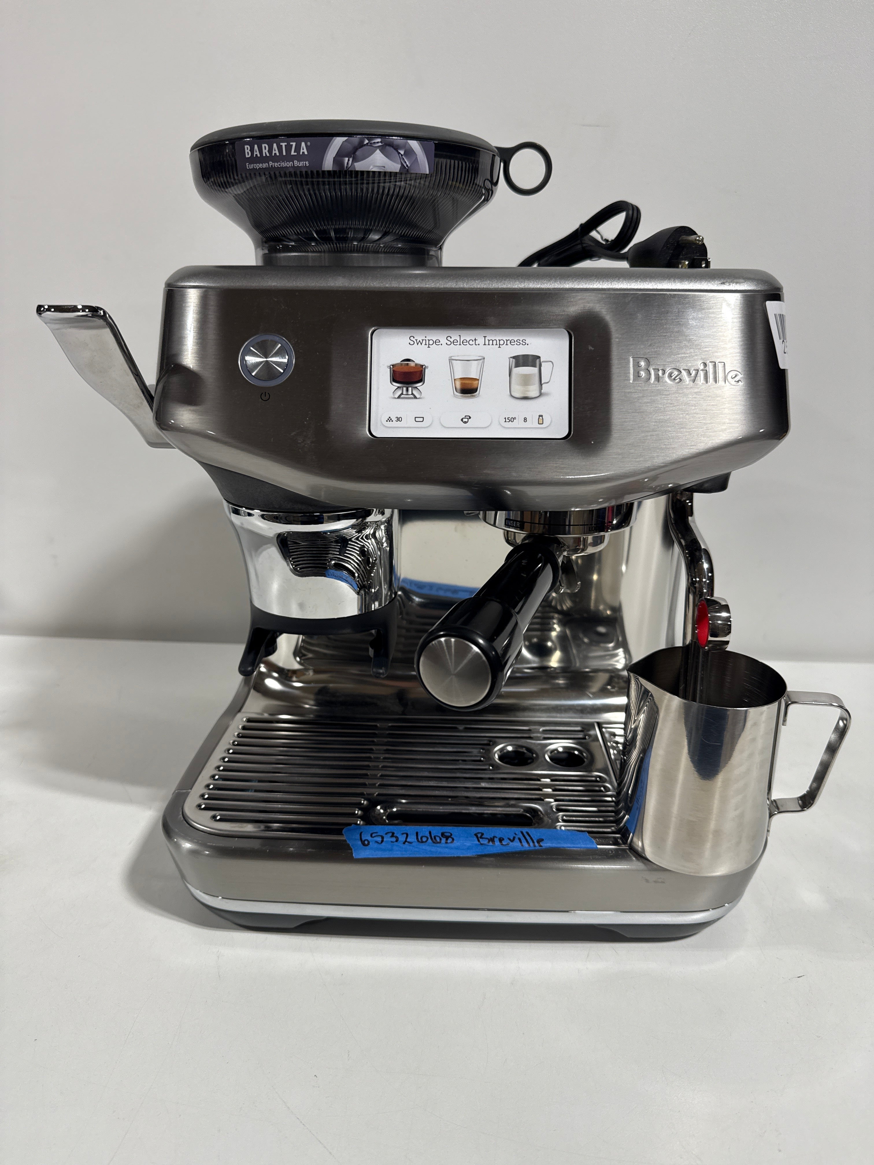 Scratch & Dent Breville the Barista Touch Impress Espresso Machine with Grinder & Milk Frother Espresso Maker
