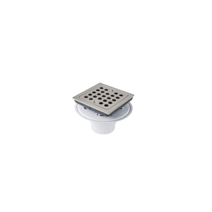 Signature Hardware 948036 Menlo Square Shower Drain with Flange Polished Nickel
