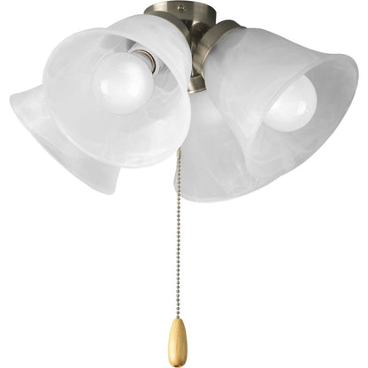 Progress Lighting 4-Light Universal Ceiling Fan Light Kit for AirPro Collection Ceiling Fans New Traditional and Rustic