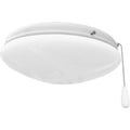Progress Lighting 2-Light Ceiling Fan Light Kit for AirPro Collection Ceiling Fans, Modern Tranisitonal Style with Wide Low Profile Opal Glass Diffuser, Includes 2 LED Light Bulbs, White