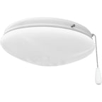 Progress Lighting 2-Light Ceiling Fan Light Kit for AirPro Collection Ceiling Fans, Modern Tranisitonal Style with Wide Low Profile Opal Glass Diffuser, Includes 2 LED Light Bulbs, White