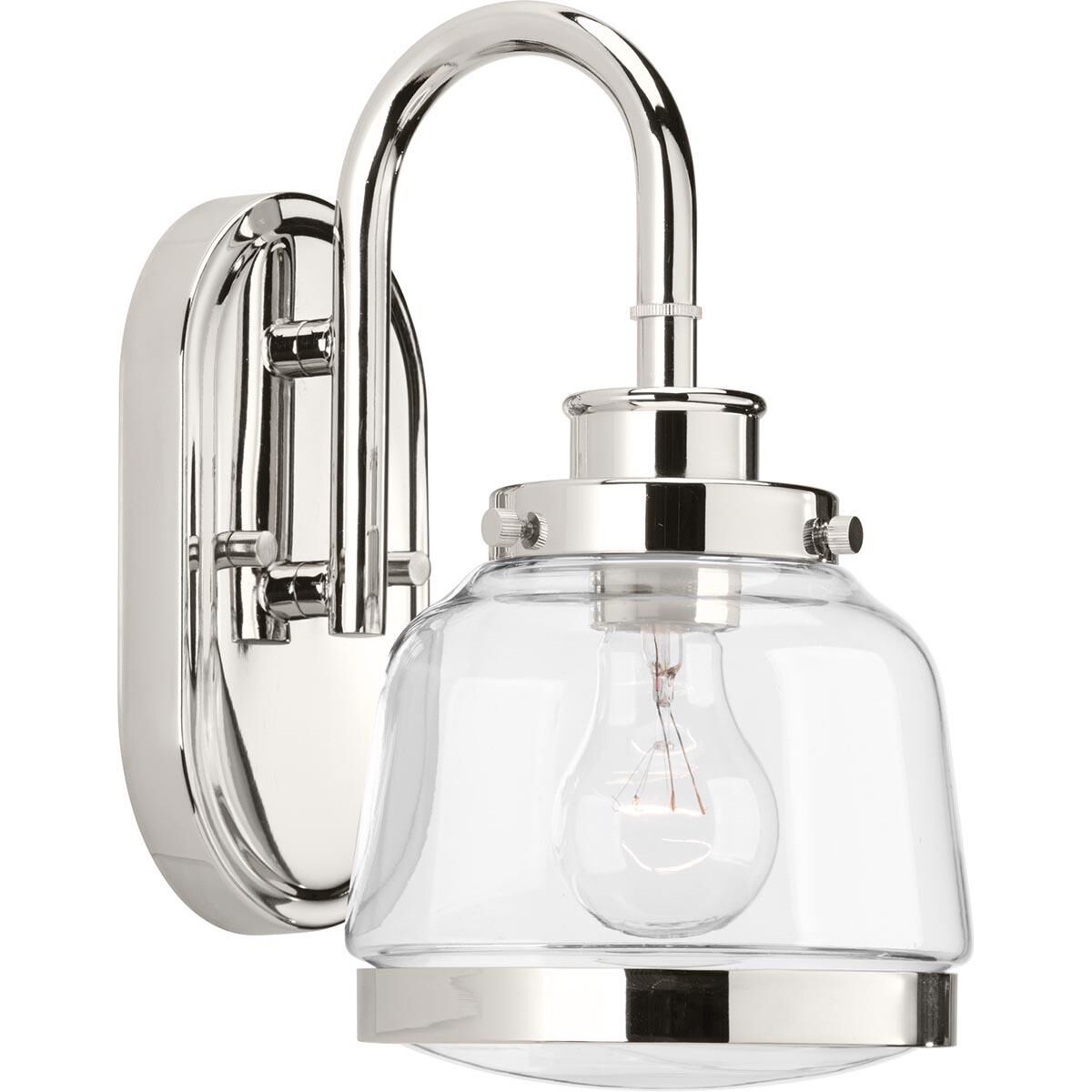 Polished Nickel One Light Bath from the Judson Collection