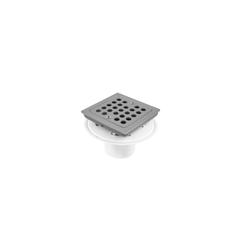 Signature Hardware 948036 Menlo Square Shower Drain with Flange Chrome - *Plumbing