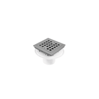 Signature Hardware 948036 Menlo Square Shower Drain with Flange Chrome - *Plumbing