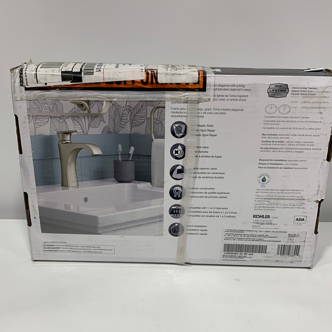 Kohler TOME Single Handle Bathroom Faucet Brushed Nickel