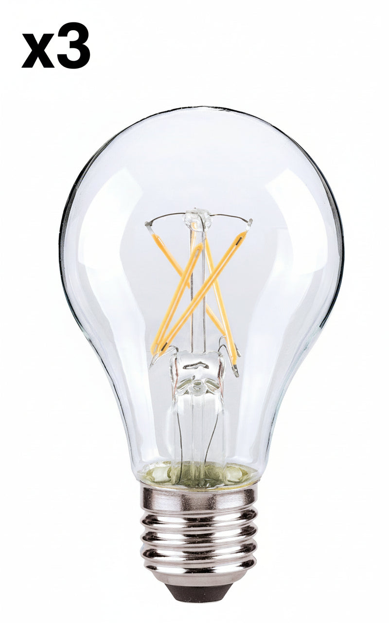 3 x Satco S 8616 7w A19 E26 LED 120v 2700K Warm White 810 Lumens Carded Lamps