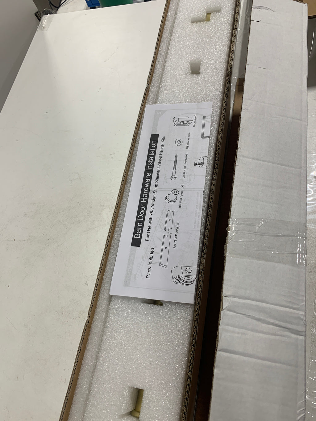 Signature Hardware 950668 Hal 78 Inch Barn Door Track and Hardware Set - Includes Track Rollers and Matching Hardware