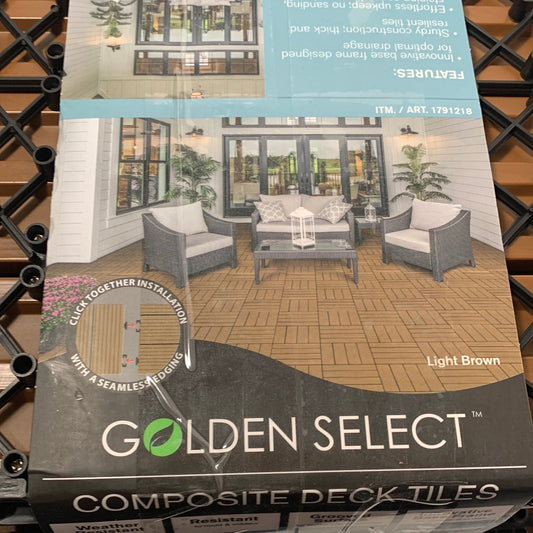 Golden Select Composite Deck Tiles 8 pack