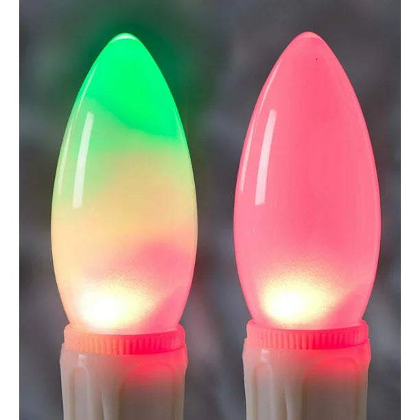 Plough &amp; Hearth - Bombillas LED de repuesto para velas de ventana que cambian de color, paquete de 2, en blanco 