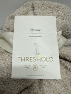 Cozy Knit Throw Blanket Neutral - Threshold™: Light Beige Midweight Recycled Polyester Sensory Friendly 50x60 Inches