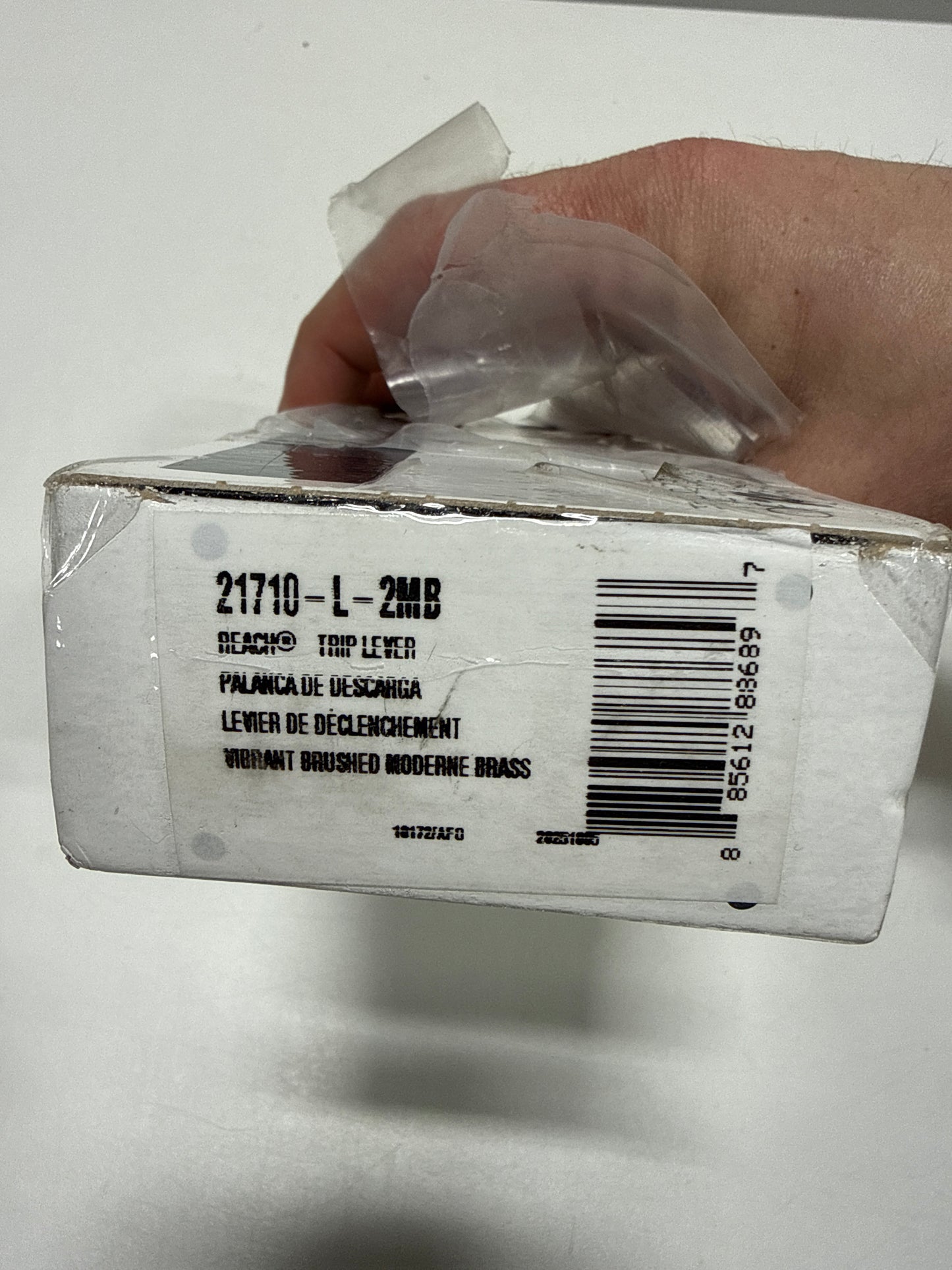 Kohler K-21710-L-2MB Reach Left-hand Trip Lever, Vibrant Moderne Brushed Brass