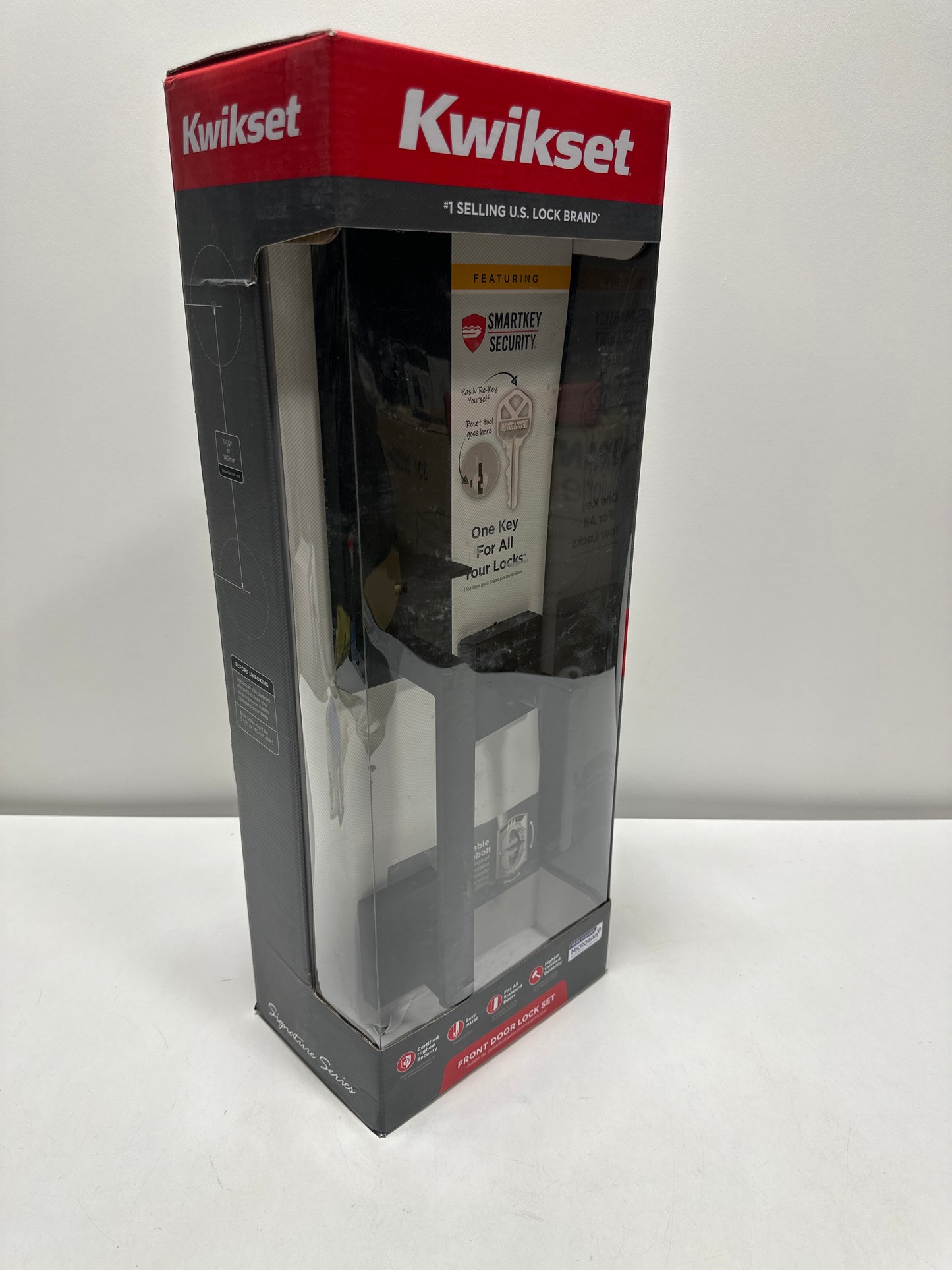 Kwikset 98180-015 818VNHxHFL SQT 514 SMT CP Vancouver Handleset with Halifax - Matte Black