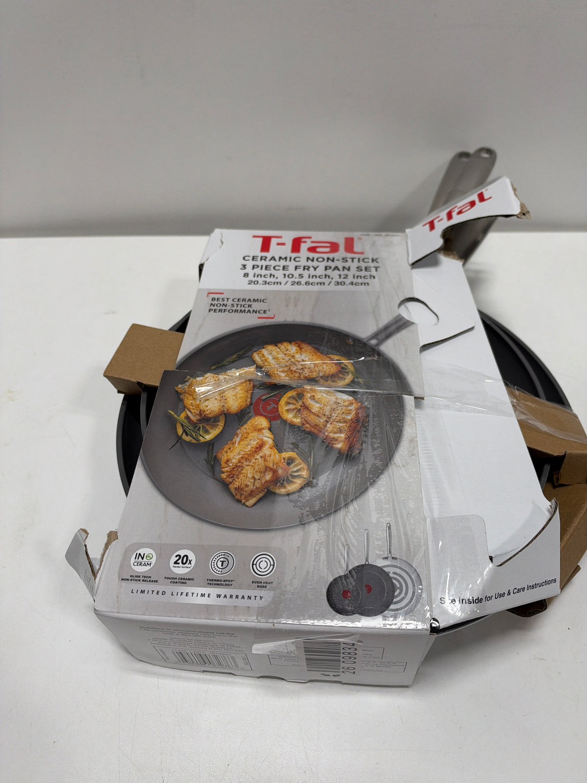 T-fal Ceramic Non-Stick Frypan Set, 3-piece