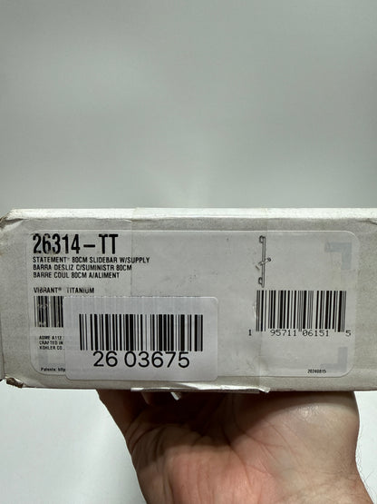 Kohler 26314-TT K-26314-TT Statement 80CM SLIDEBAR W/Supply, Vibrant Titanium