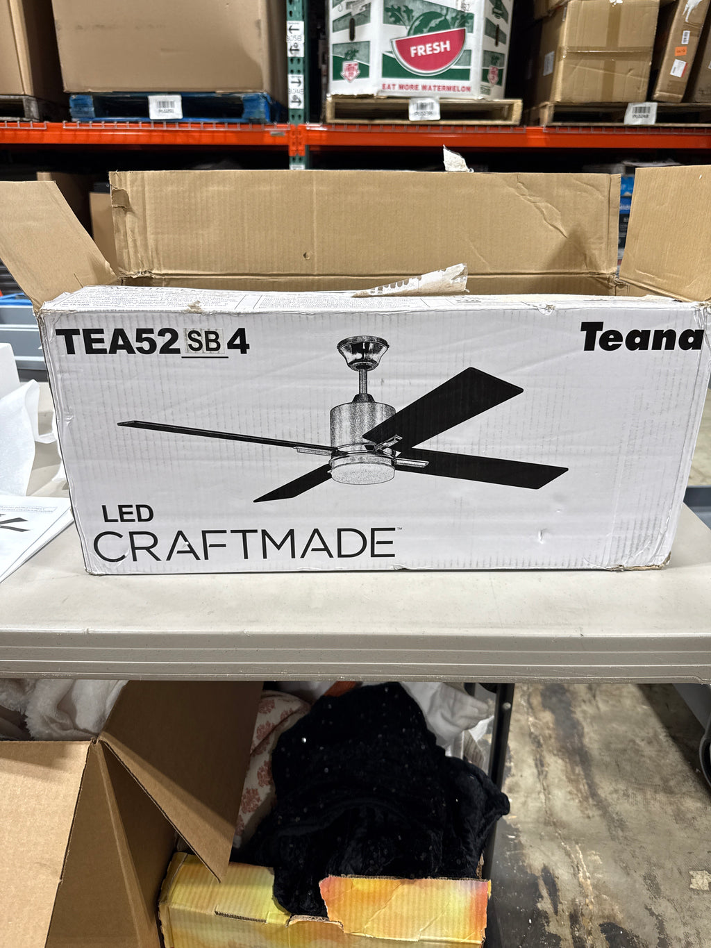 Scratch Craftmade TEA52SB4 52 Ceiling Fan W/Blades LED Light Kit