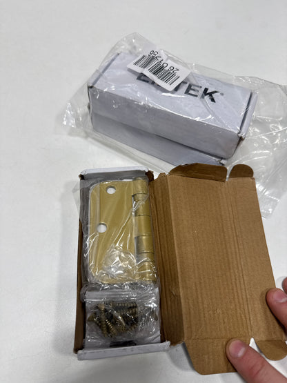 3 x Emtek 3.5" x 3.5" Ball Bearing 5/8" Radius Corners Mortise Hinge - Pair Model: 94033US4