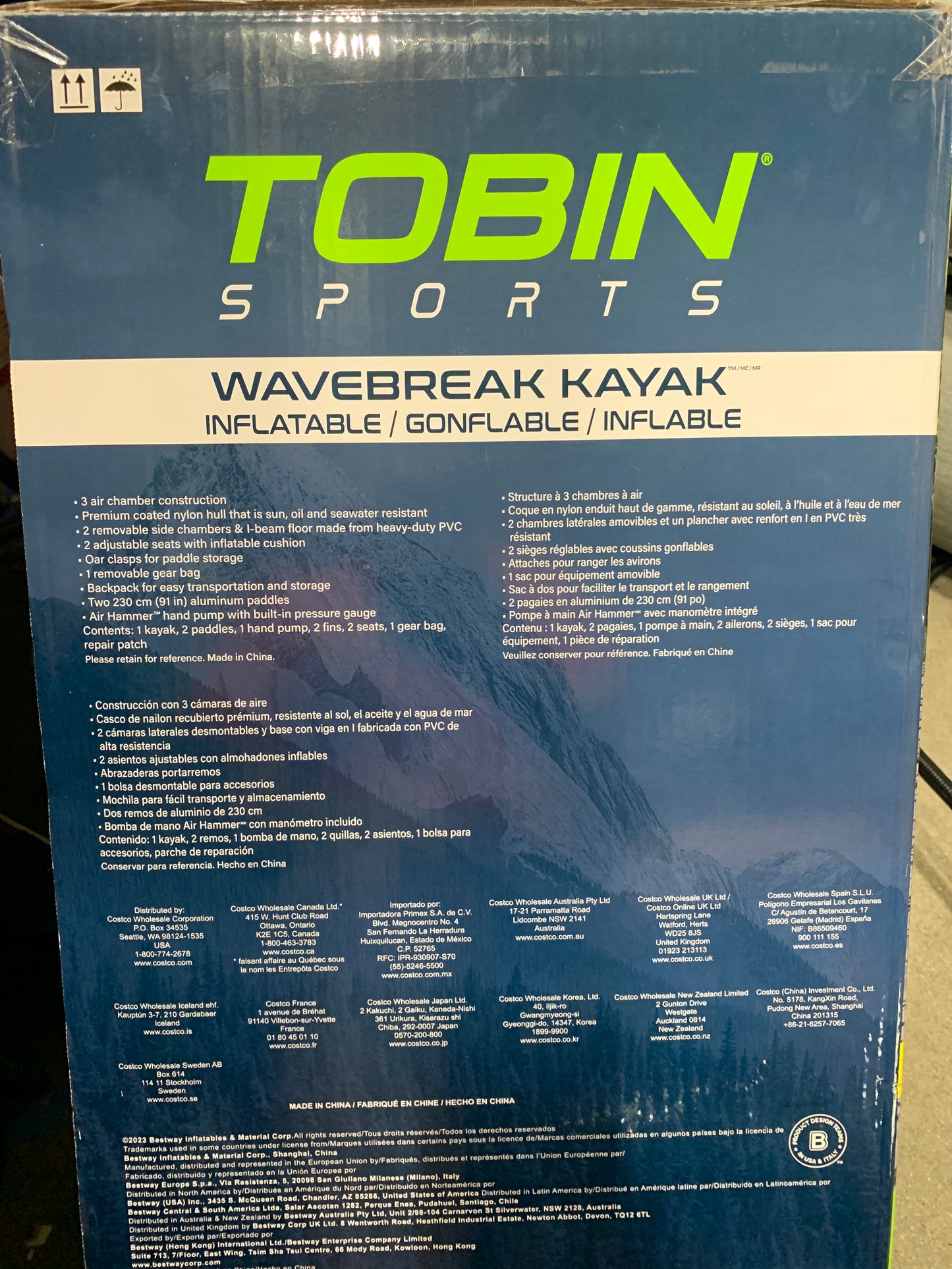 Tobin Sports Wavebreak Inflatable 2-person Kayak