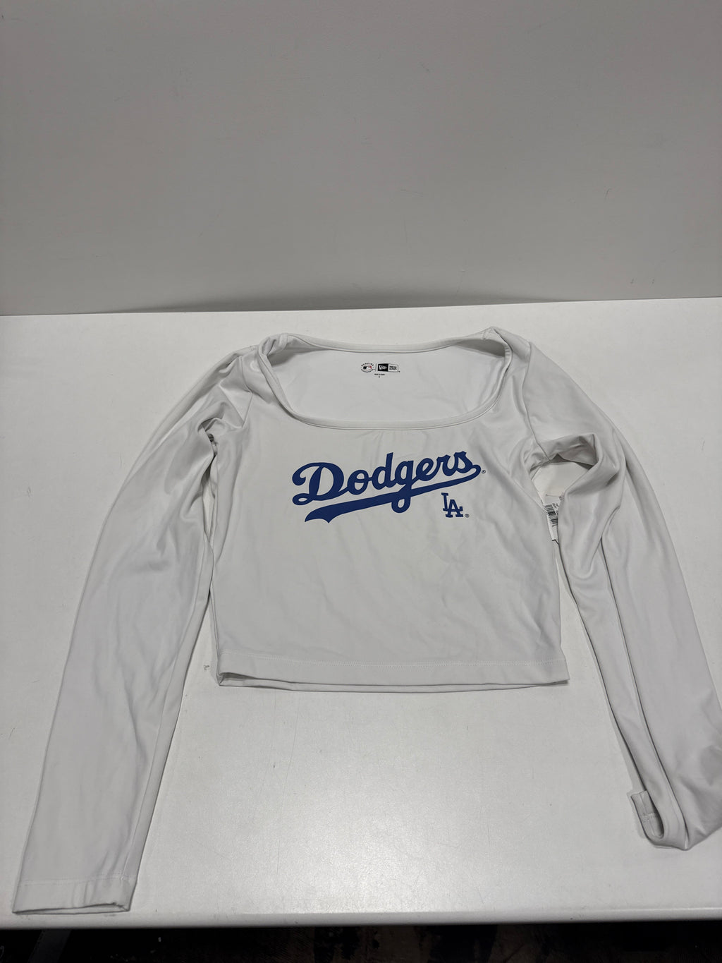 MLB Los Angeles Dodgers Women's Champion Antique White Mesh Jersey - S