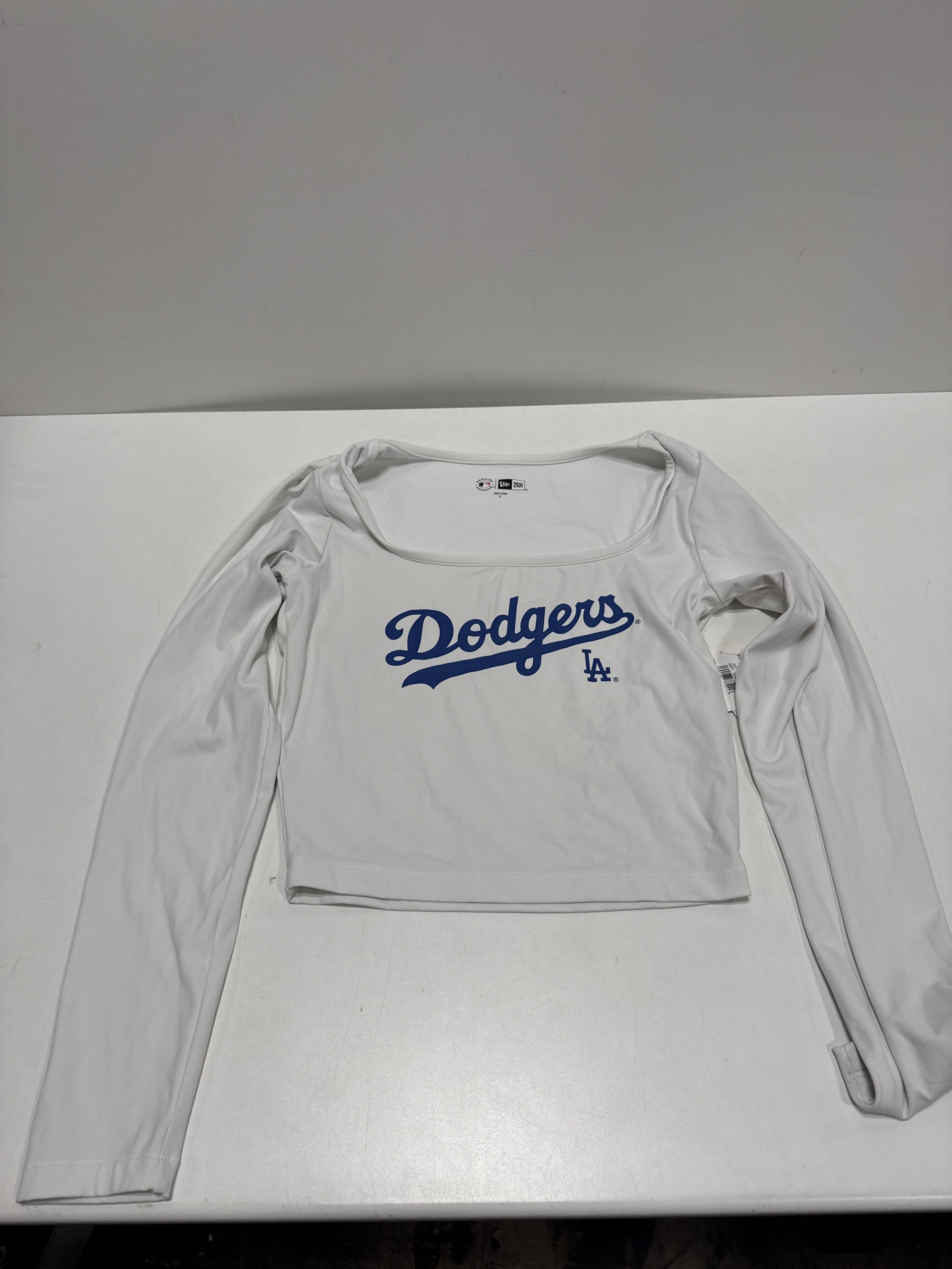 MLB Los Angeles Dodgers Women's Champion Antique White Mesh Jersey - S