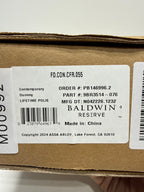 Baldwin FD.CON.CFR Contemporary Non-Turning Two-Sided Dummy Door Knob Set with 5 Inch Rectangle Rose from the Reserve Collection Lifetime Polished