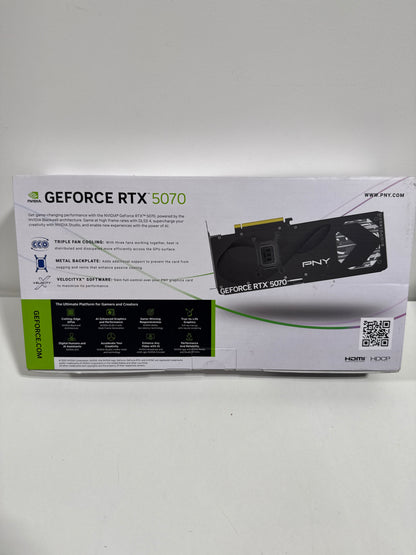 PNY - GeForce RTX 5070 12GB OC GDDR7 PCI Express 5.0 Graphics Card with Triple Fan - Black