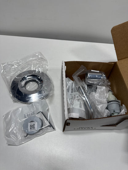 Delta Woodhurst 14 Series Bathtub and Shower Faucet Set, Chrome Shower Head and Handle Set, Valve Trim Kit, Chrome T14432 (Valve Not Included)
