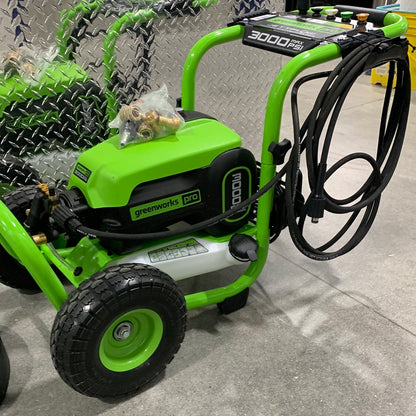Used Greenworks 3000 PSI Electric Pressure Washer Combo Kit
