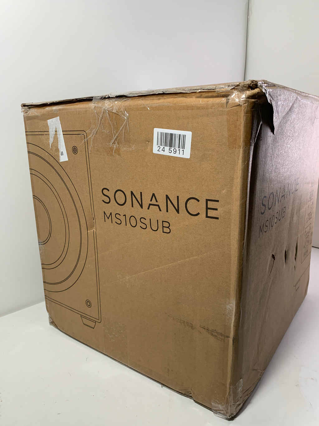 For Parts Sonance - MS10SUB - Mag Series 10’’ 275W Powered Cabinet Subwoofer (Each) - Black - *TV & Home Theater