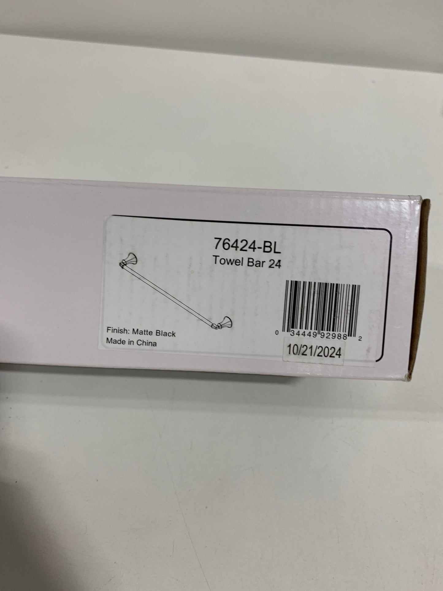 Ashlyn 24 in. Wall Mount Towel Bar Bath Hardware Accessory in Matte Black