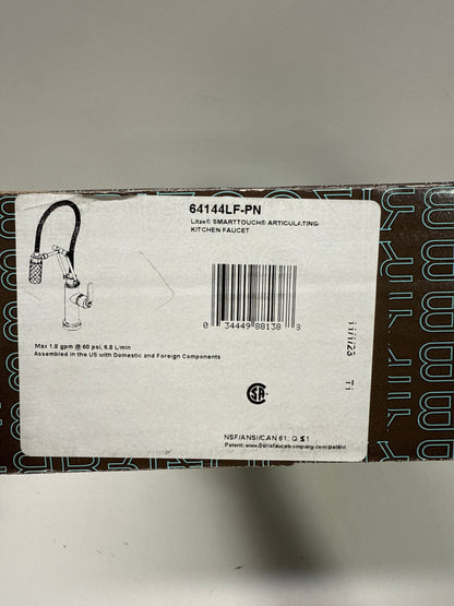 Brizo 64144LF Litze 1.8 GPM Pre-Rinse Pull-Down Kitchen Faucet with Industrial Handle