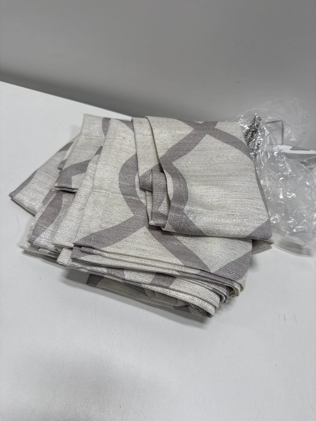 Kochi Dove Grey Ogee Light Filtering Grommet Top Curtain, 54 in. W X 63 in. L (Set of 2)